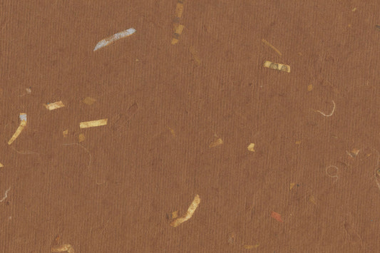 Brown with Khaki Rust Mixed Chips Handmade Paper