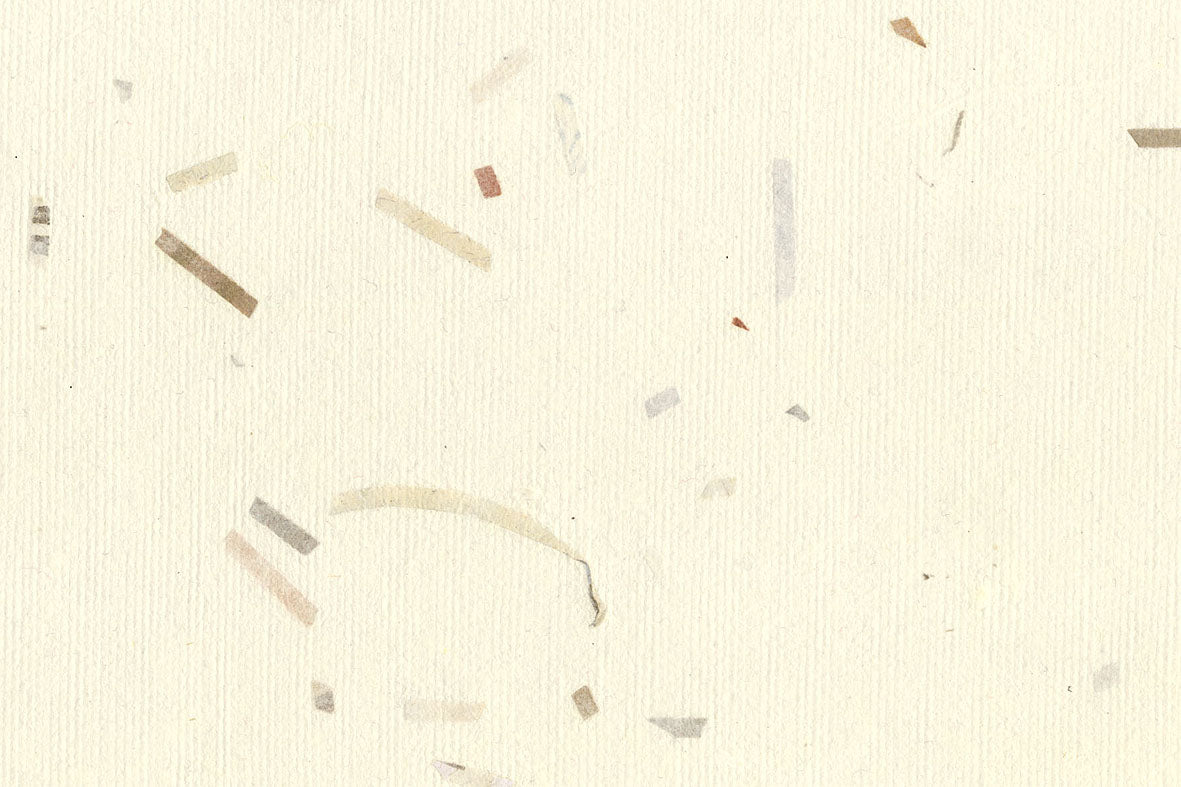 Ivory with Blue Gray Mixed Chips Handmade Paper