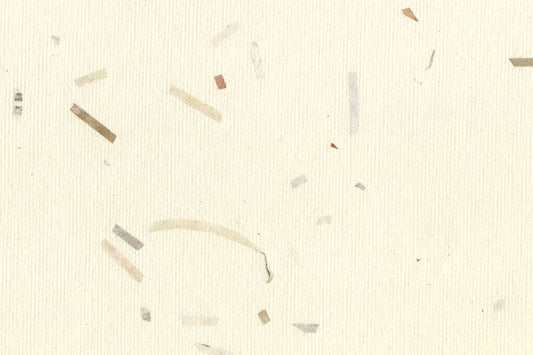 Ivory with Blue Gray Mixed Chips Handmade Paper