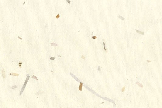 Ivory with Khaki Rust Mixed Chips Handmade Paper