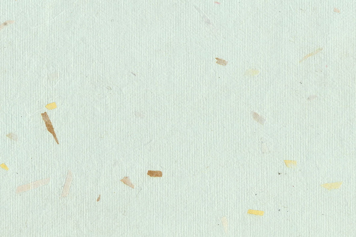 Aqua with Yellow Naturals Mixed Chips Handmade Paper
