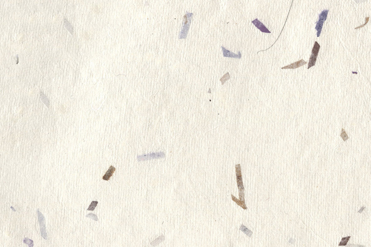 White with Brown Blue Naturals Mixed Chips Handmade Paper