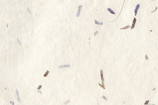 White with Brown Blue Naturals Mixed Chips Handmade Paper