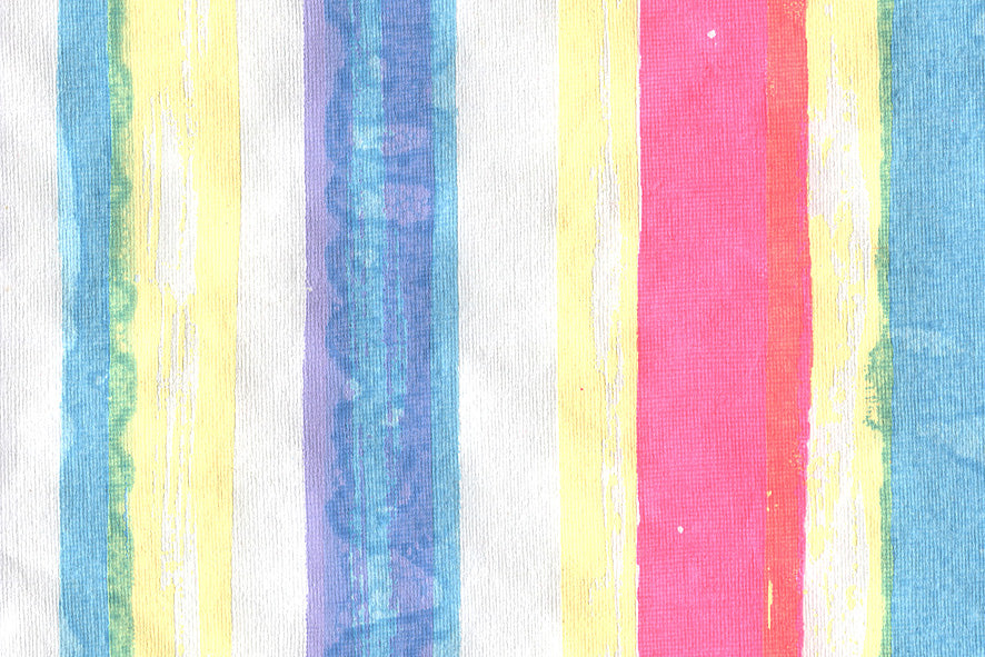 Multi Stripes: Multi Colour on Ultra White Handmade Paper
