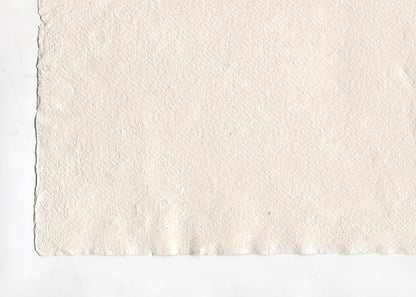 Warm White Deckle Edged Artists' Paper 130-175gsm, Set of 20
