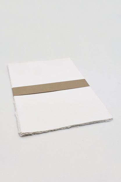 White Raglan Paper Ultra White Deckle Edged Cotton Rag Handmade Paper Online – Rickshaw ...