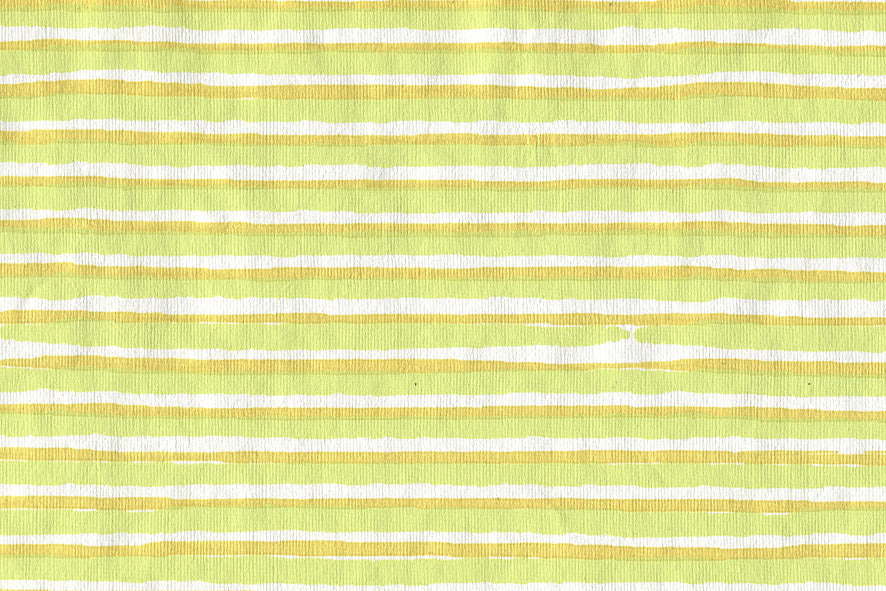Stripes & Underscore: Lime & Orange on White Handmade Paper ~100gsm Set of 5 50x70cm each