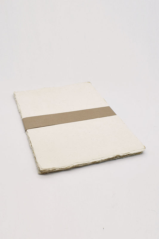 Natural White Deckle Edged Cotton Rag Handmade Paper Online
