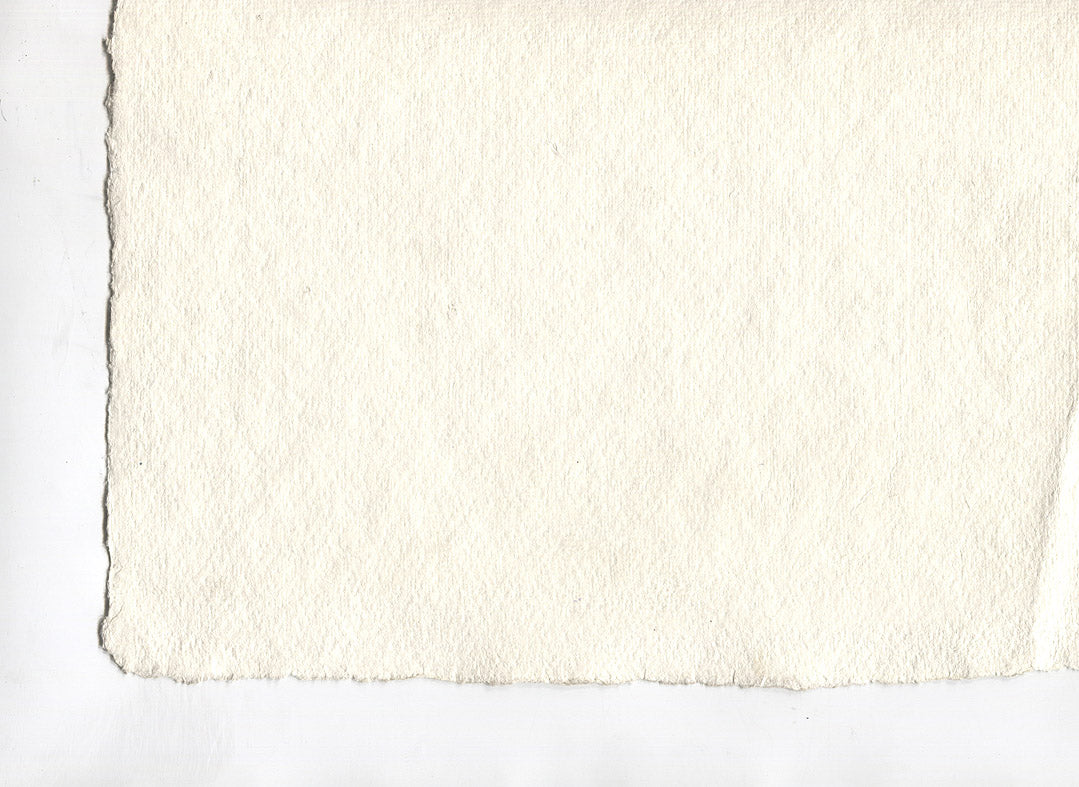 White Raglan Paper Ivory White Deckle Edged Cotton Rag Handmade Paper Online – Rickshaw ...