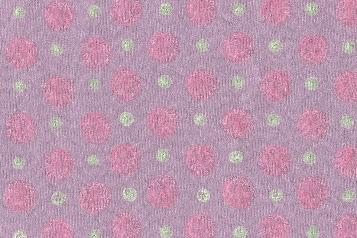 Round & Dots Pattern Cotton Rag Handmade Paper