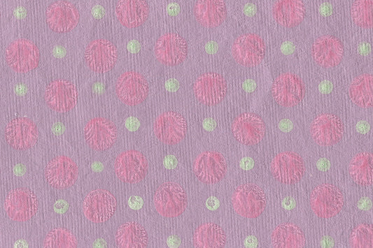 Round & Dots Pattern Cotton Rag Handmade Paper
