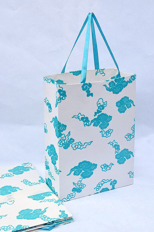 Orient Clouds White Gift Bags Large, Set of 4, 14x10