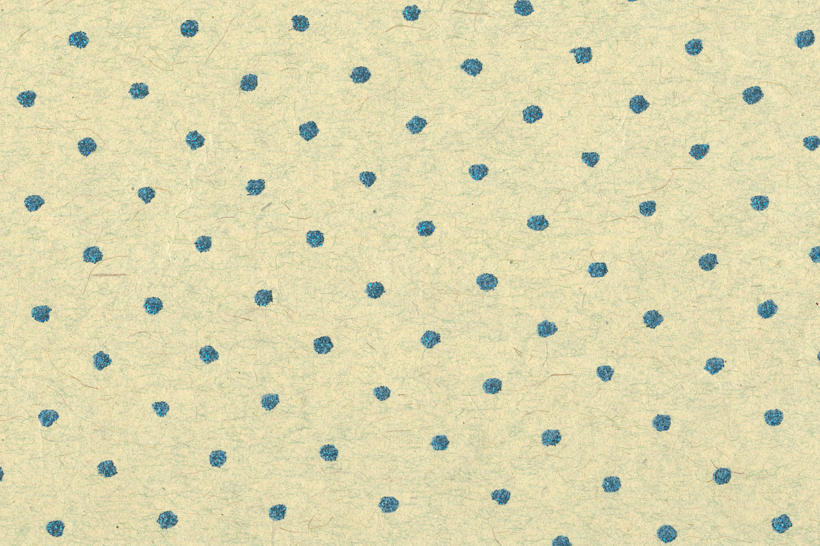 Glitter Dots Blue On Off White Handmade Paper Gift Wrap Online