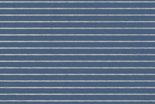 Stripes: Light Coral Pink on French Blue Handmade Paper ~100gsm Set of 5 50X70cm each