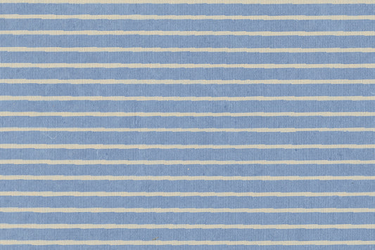 Stripes: White on Boy Blue Handmade Paper ~100gsm Set of 5 50X70cm each