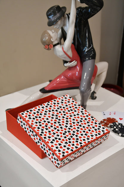 Playing Card Suits Square Gift Box