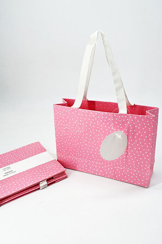 Raidana Dots Pink Small Handmade Paper Gift Bag Online