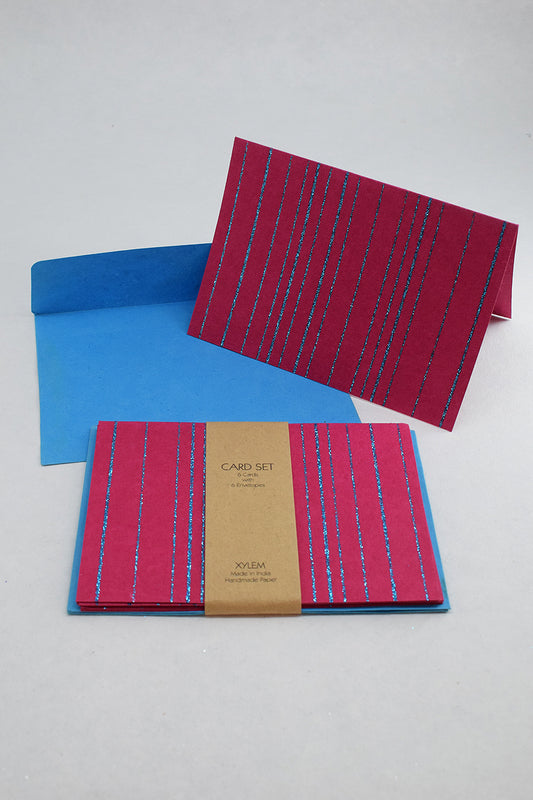 Glitter Lines Handmade Paper Money Gift Envelope With Card Set of 6 Online