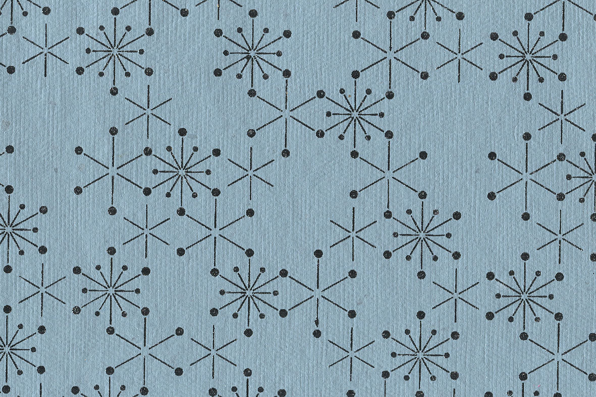 Star Grid Print Cotton Rag Handmade Paper