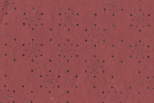 Star Grid Print Cotton Rag Handmade Paper
