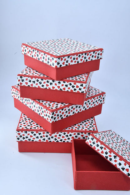 Playing Card Suits Square Gift Box