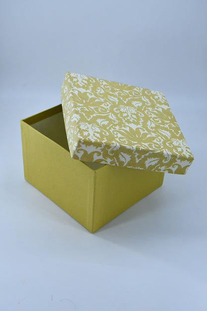 Velvet Damask Square Gift Box