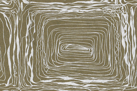 Squiggle Mazes: White on Green Handmade Paper ~100gsm Set of 5 50X70cm each