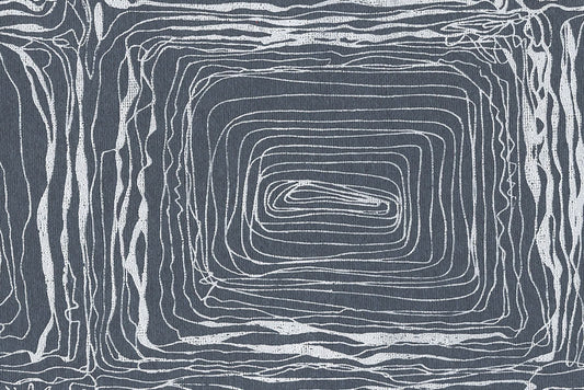 Squiggle Mazes: White on Blue Handmade Paper ~100gsm Set of 5 50X70cm each