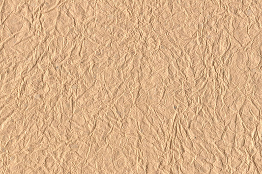 Apricot with Mica Flakes Crinkled Handmade Paper ~100gsm Set of 5 54x74cm each