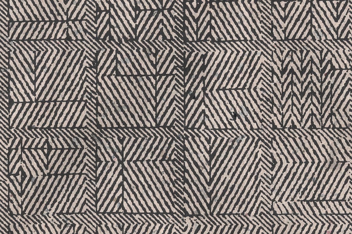 Tapa Geometric Print Cotton Rag Handmade Paper