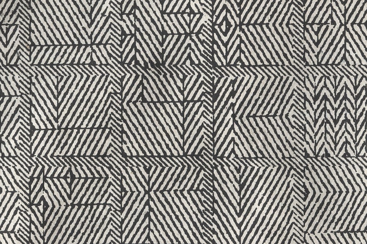 Tapa Geometric Print Cotton Rag Handmade Paper