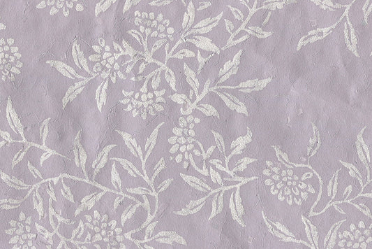 Flower Vines: Pearl on Iris Paper Shreds & Banana Fibre Mixed Pulp Handmade Paper ~50gsm Set of 5 50x74cm each