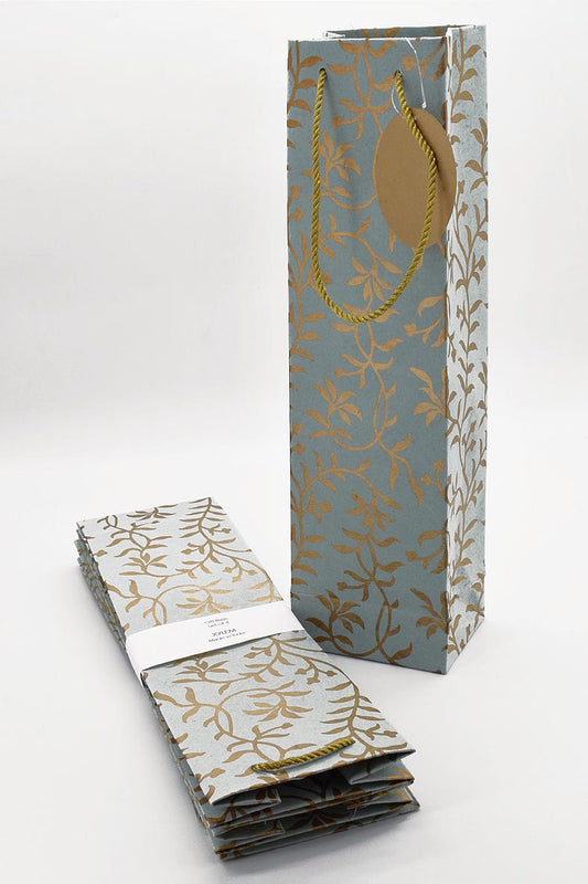 Climbing Vines Blue Gift Bags Bottle