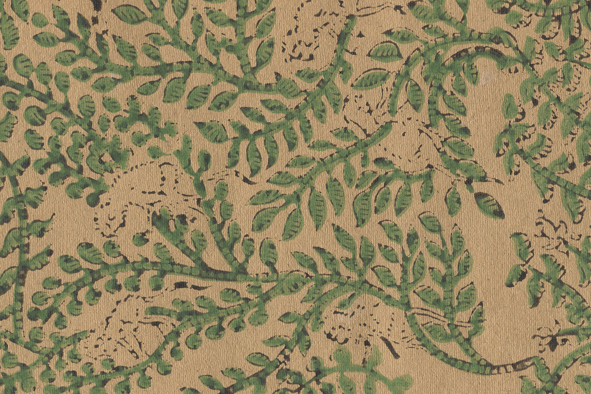 Vines & Monkeys Print Cotton Rag Handmade Paper