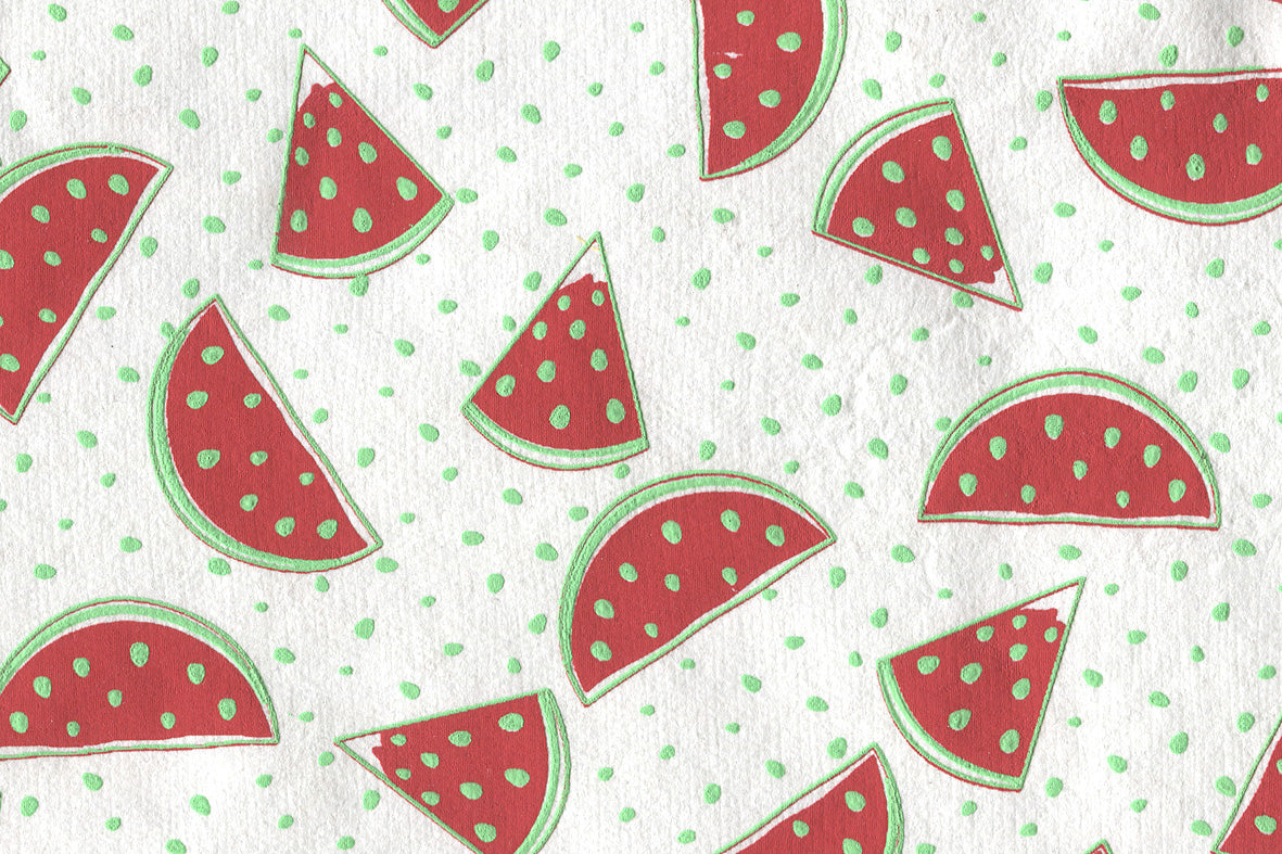 Watermelon: RedGreen on White Paper | Rickshaw Recycle