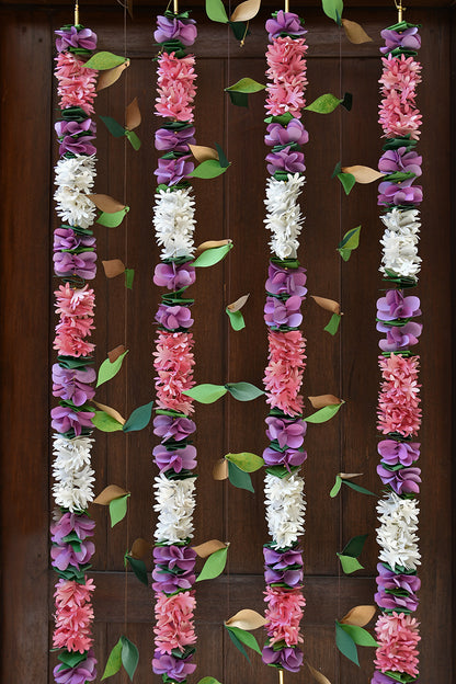 Rajnigandha Paper Flower Garland, Set of 2