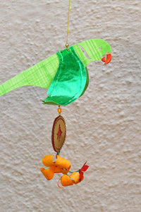 Parrot Hanging with Flower Tassel & Ganjifa, Set of 2