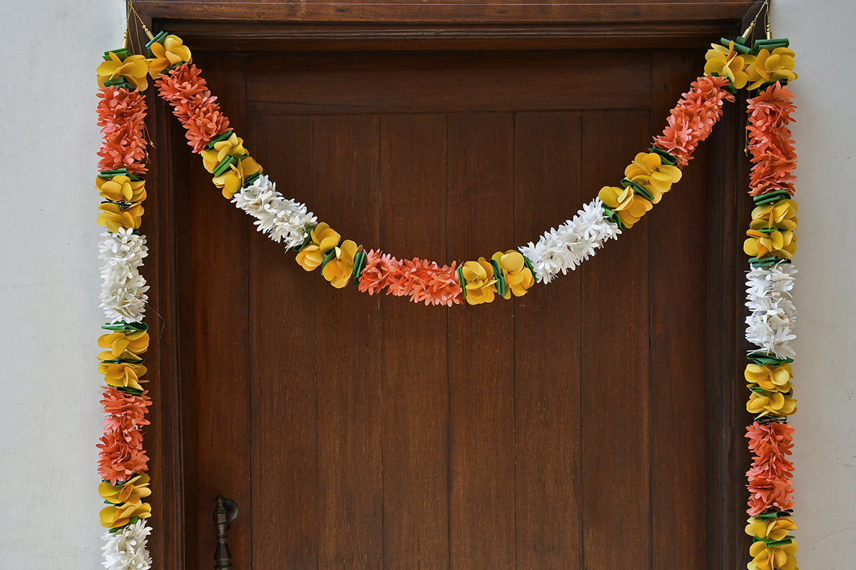 Rajnigandha Paper Flower Garland, Set of 2