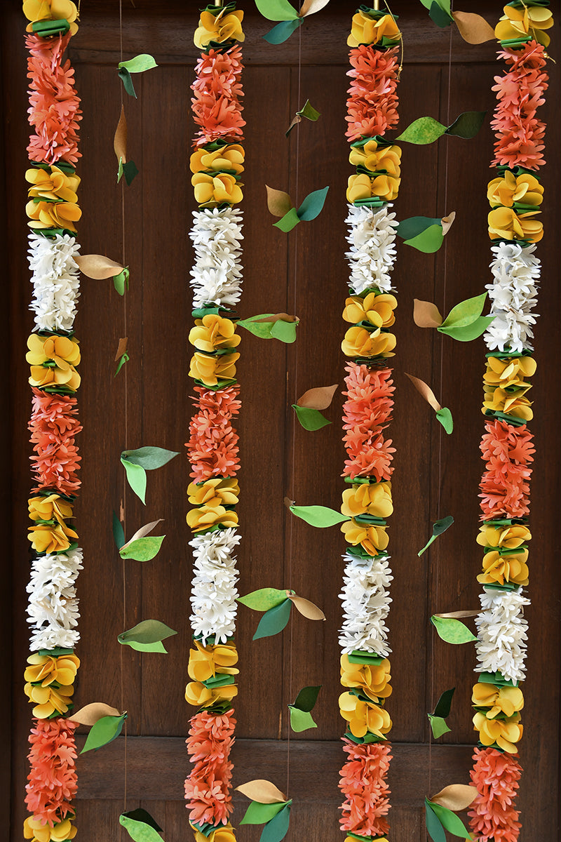Rajnigandha Paper Flower Garland, Set of 2
