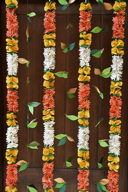 Rajnigandha Paper Flower Garland, Set of 2