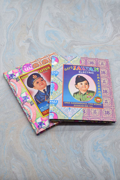 Bidi Wrapper & Firework Label Handmade Hardbound Notebook Online