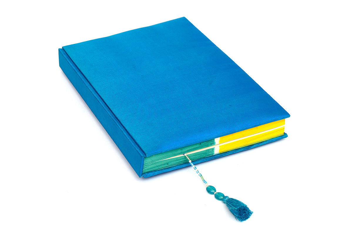 Beaded Bookmark Coloured Edge A5 Journal | Rickshaw Recycle