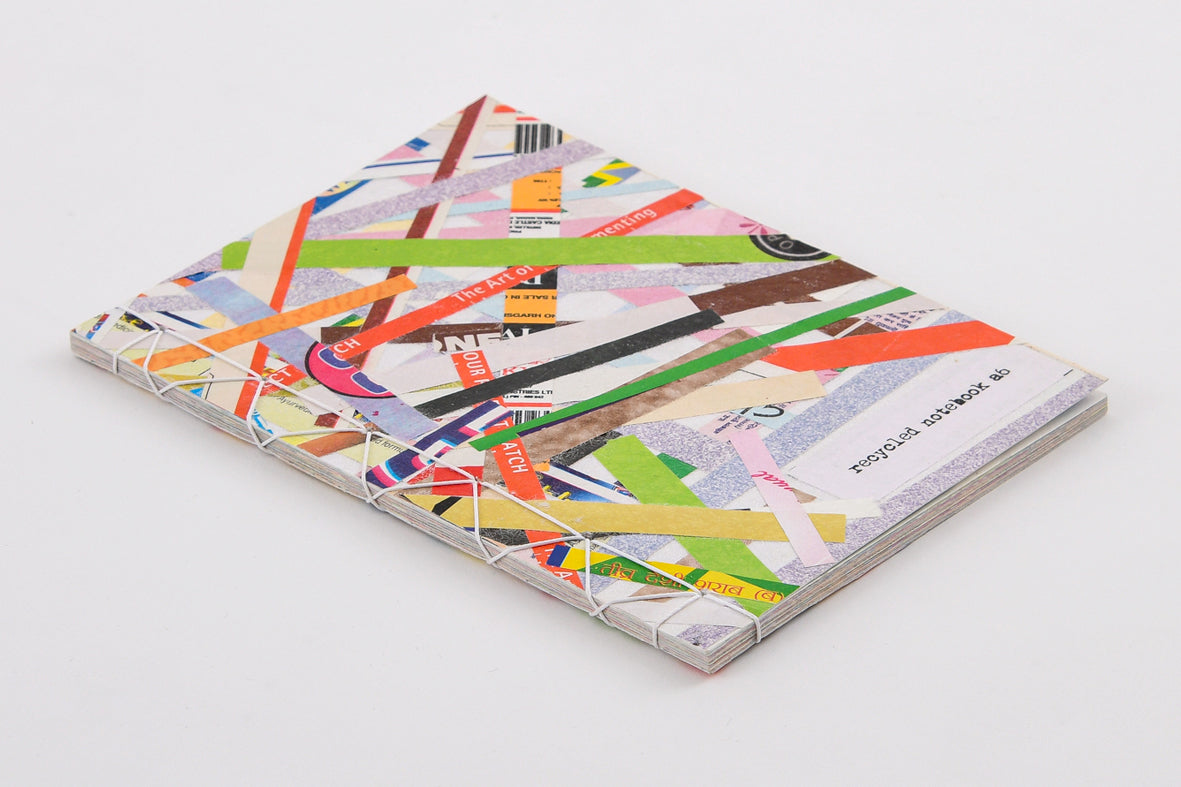 Graffiti Assorted papers Notebook, A6, Reclaimed paper