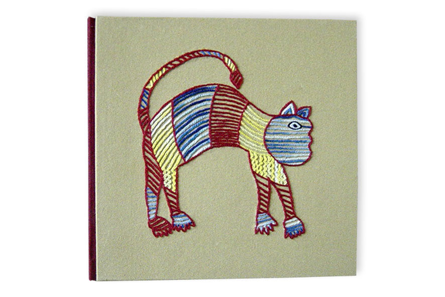 Monkey 7x7 Journal Folk Animals Embroidery | Rickshaw Recycle
