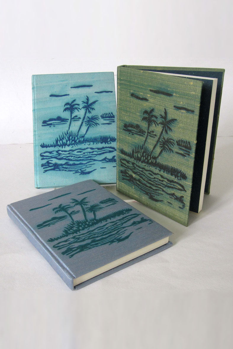  Lagoon Palms Silk Print B6 Journal | Rickshaw Recycle