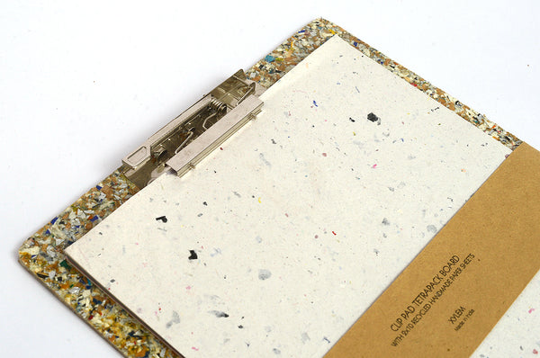 Tetrapack mosaic Clipboard with 20 A4 sheets assorted handmade paper