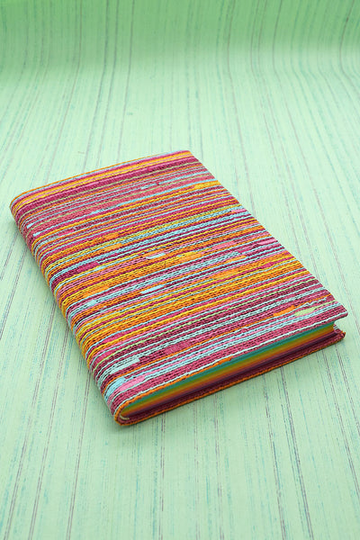 Multi Brights Paper Yarn Weave Notebook