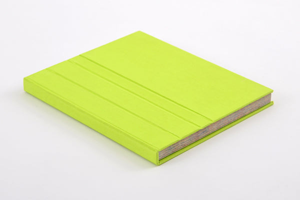 Coloured Cotton Hard cover Foldover book, A5, Reclaimed paper, Tearaway pages