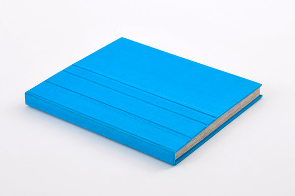 Coloured Cotton Hard cover Foldover book, A5, Reclaimed paper, Tearaway pages