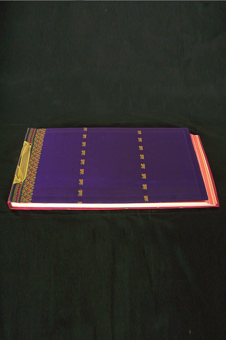Sari with Border Ribbon Bound Blank Pages Scrapbook Online